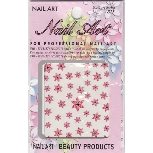 Samolepka 3D, květy - špičaté okvětní lístky