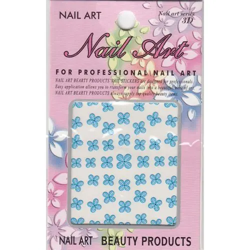 Samolepky 3D - modré čtyřlístky