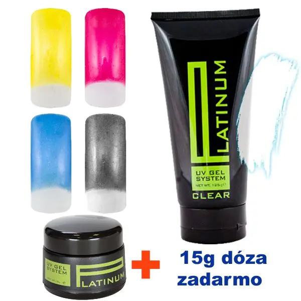 Sada 4ks barevných pigmetů a 125g UV gelu + 15g dóza