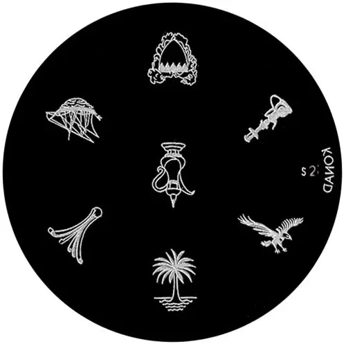 Kovová destička na zdobení nehtů razítkováním, S2