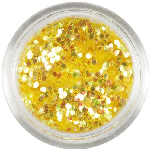 1mm flitry – medově zlaté šestihrany