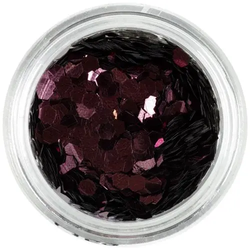 Růžovohnědé šestihrany - 3mm