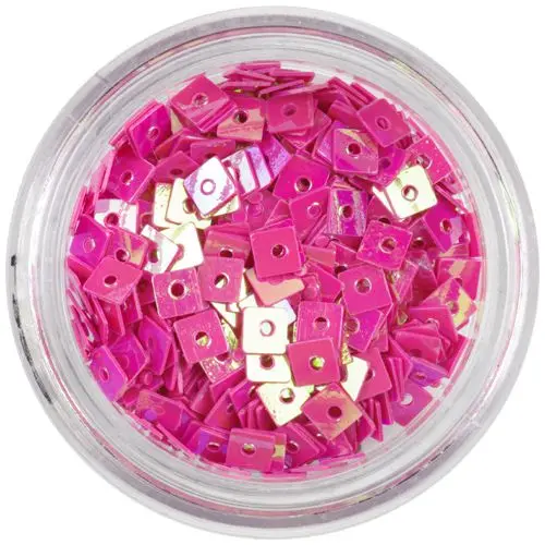 Ozdoba na nehty - korálové čtverečky s dírkou