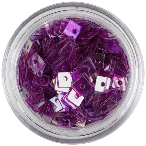 Ozdobné čtverečky s dírkou - tmavorůžové