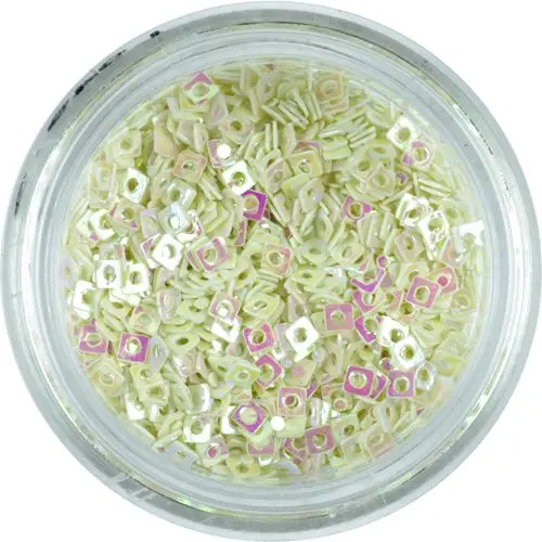 Malé konfety s dírkou - béžové čtverečky