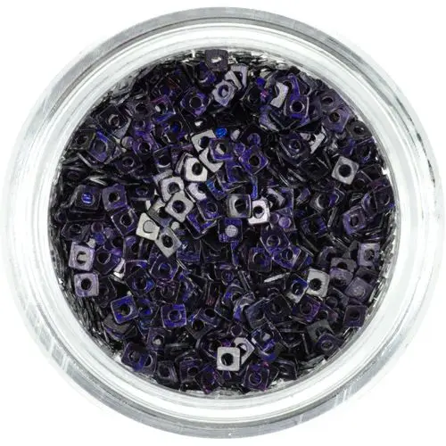 Hologramové čtverečky s dírkou - černé