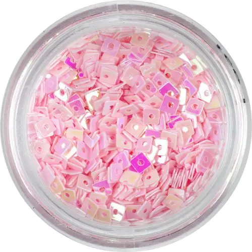 Malý světle růžový čtvereček s dírkou