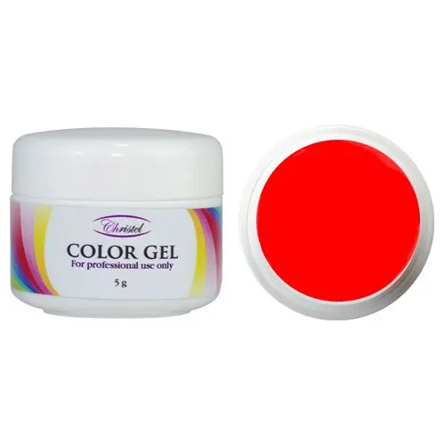 Barevný UV gel - Neon Red, 5 g