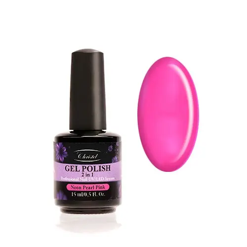 Neon Pearl Pink 15ml - Soak off gel, 2in1