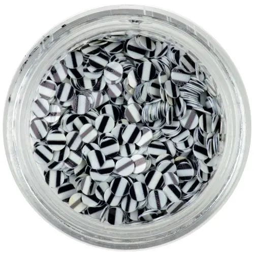 Flitry - bílé, černé proužky