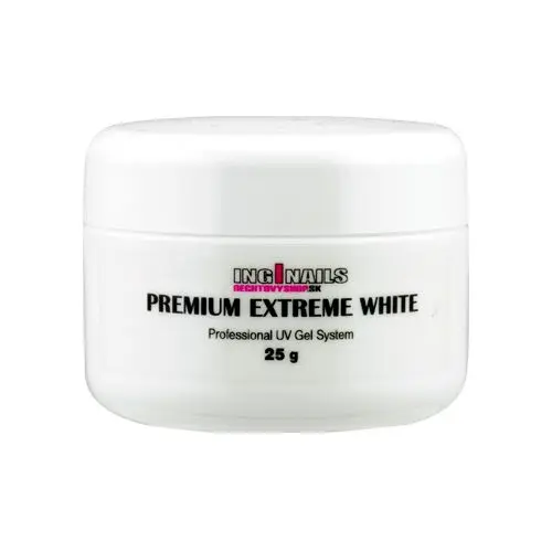 Modelovací UV gel Inginails - Premium Extreme White 25g