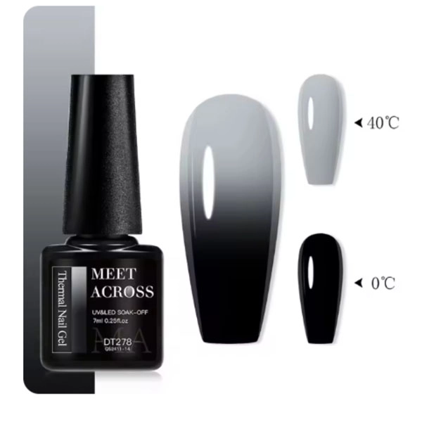 THERMO gel lak - Black/Gray DT278, 7 ml