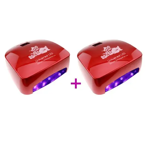 2 x Červená LED UV lampa na nehty - 66W