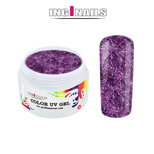 Purple Glitter - 5 g Barevný UV Gel Inginails