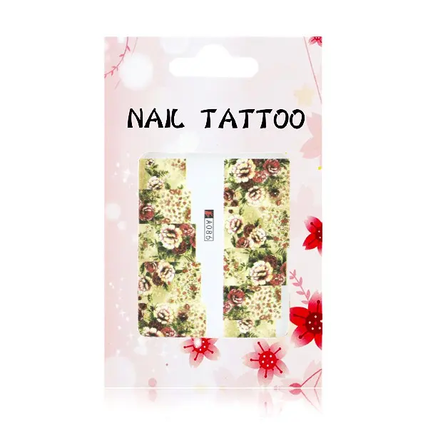 Luxusní vodolepky na nehty – Květy – A086