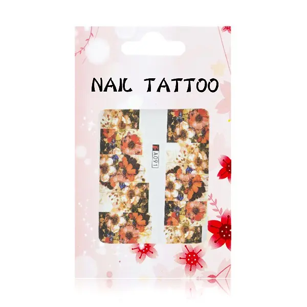 Luxusní vodolepky na nehty – Květy – A091