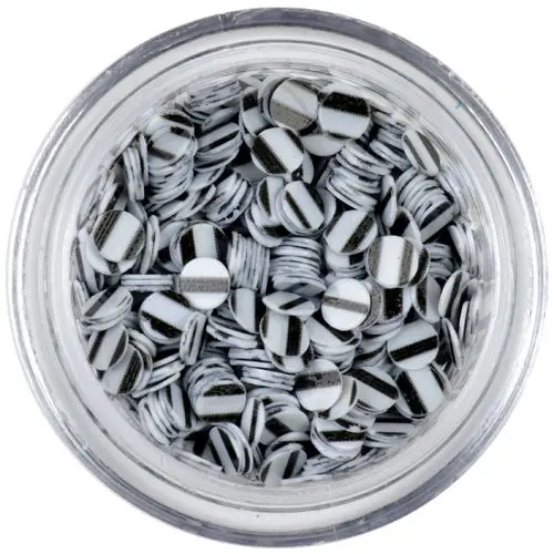 Flitry - černé, bílé proužky