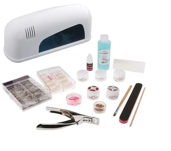 UV gelová sada Basic - 2fázový systém s 1zářivkovou bílou lampou