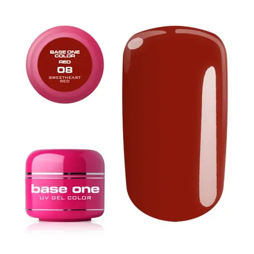 Gel Silcare  Base One Color RED - Sweetheart Red 08, 5 g