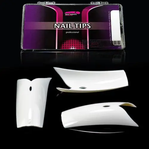 French Teardrop White - umělé nehty Inginails mix 1-10, 100ks box