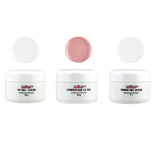SADA 3ks modelovacích UV gelů Inginails 25g