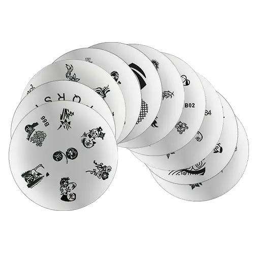 SADA č. 11: 10ks Destičky na zdobení nehtů 