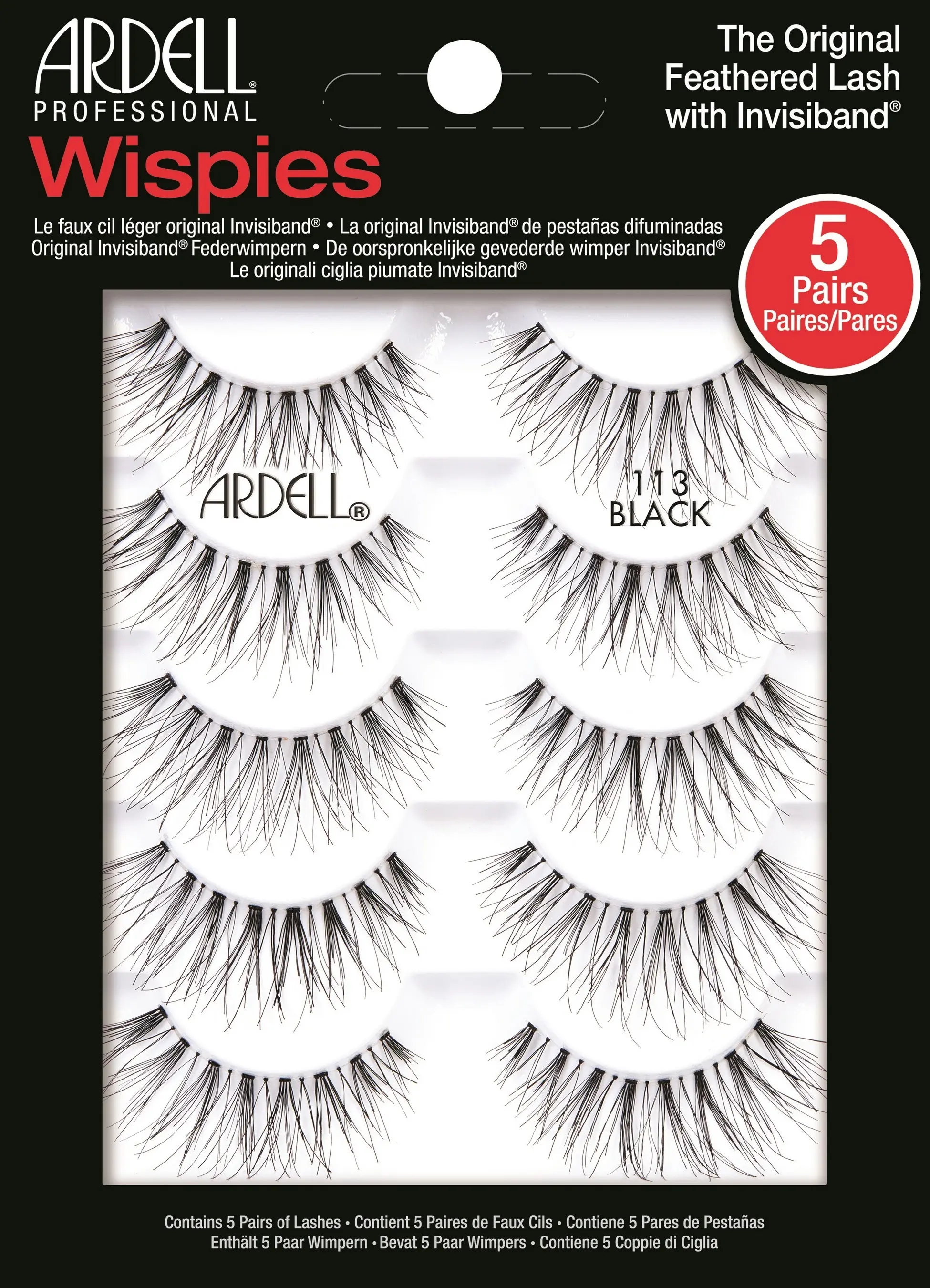 Ardell Řasy - 5-Pack - 113 Black