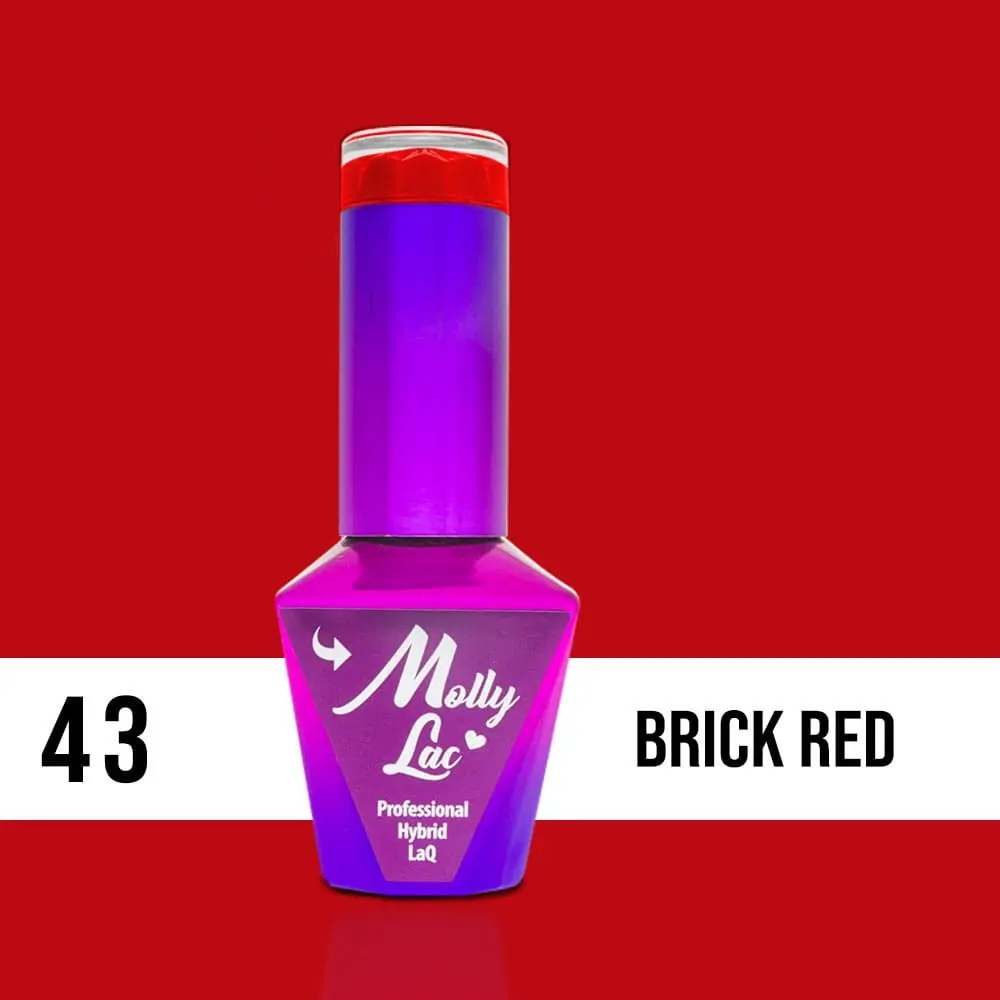 MOLLY LAC UV/LED gel lak Elite Women - Brick Red 43, 10 ml