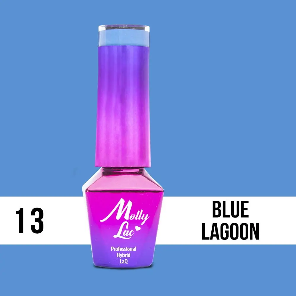 MOLLY LAC UV/LED gél lak Cocktails and Drinks - Blue Lagoon 13, 5 ml
