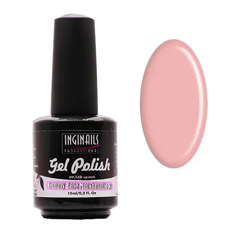 UV Gel lak Inginails Professional - Gummy Base Marshmallow, 15ml