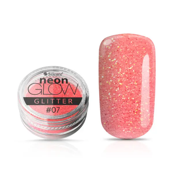 Ozdobný prášek, Neon Glow Glitter, 07 - Light Orange, 3 g