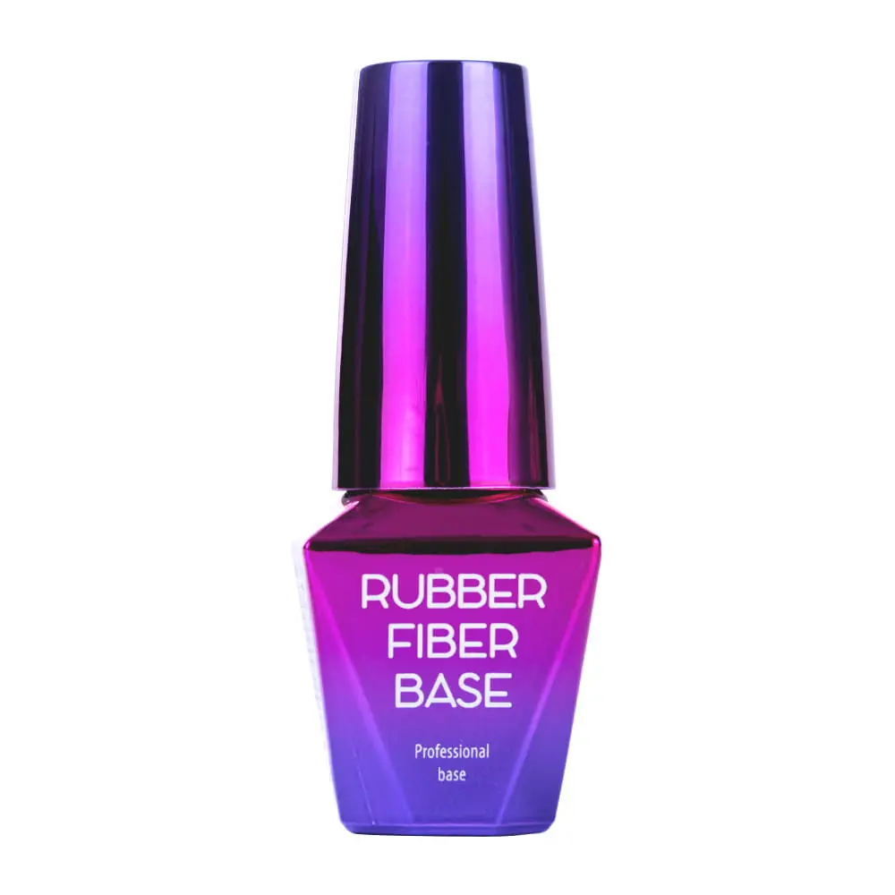 Modelovací UV/LED Gel Lak, Báze Rubber Fiber Base - Nude, 10ml