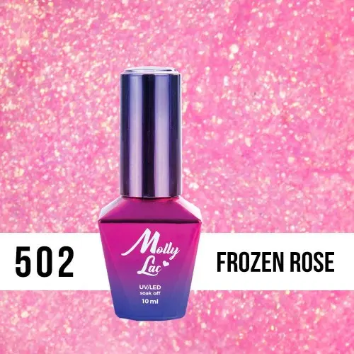 MOLLY LAC UV/LED gel lak Bling It On -  Frozen Rose 502, 10ml