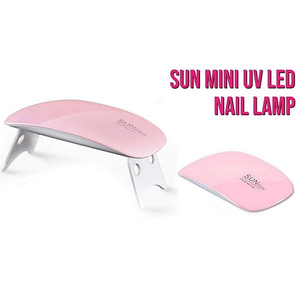 Kombinovaná LED/UV lampa na gelové nehty, SUN mini - růžová -6W