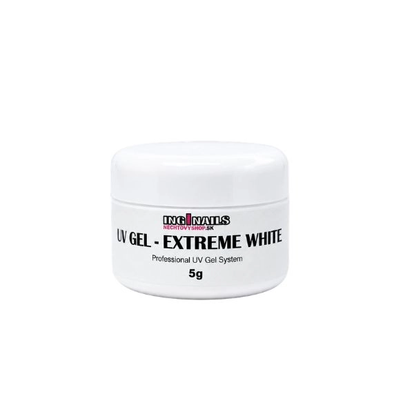 Modelovací UV gel Inginails - Extreme White, 5g