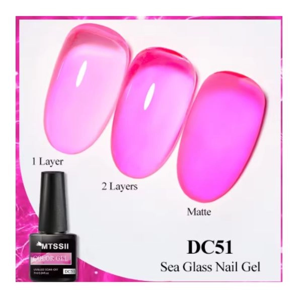 UV/LED gel lak Sea Glass Nail Gel, 7ml - DC 51