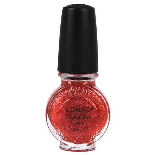 Top Coat Glitter Pink – světle růžový fixační lak s glitry, 11ml