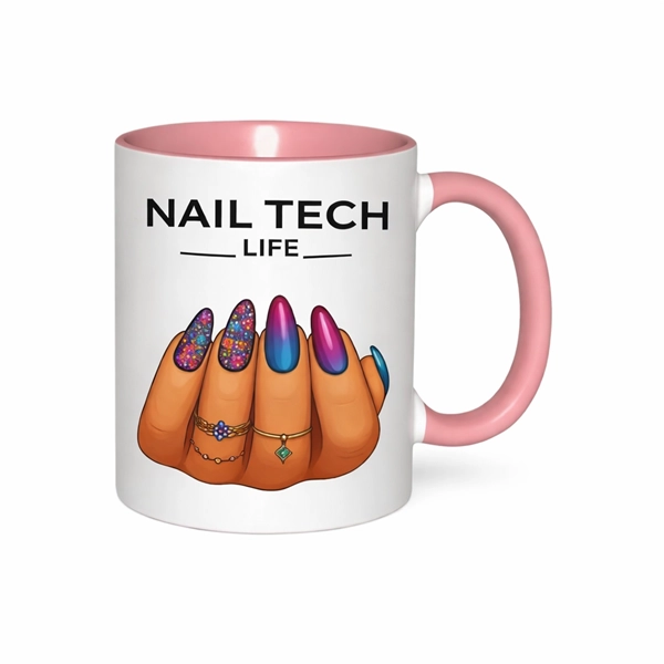 Hrnek - Nail Tech Life, bílý