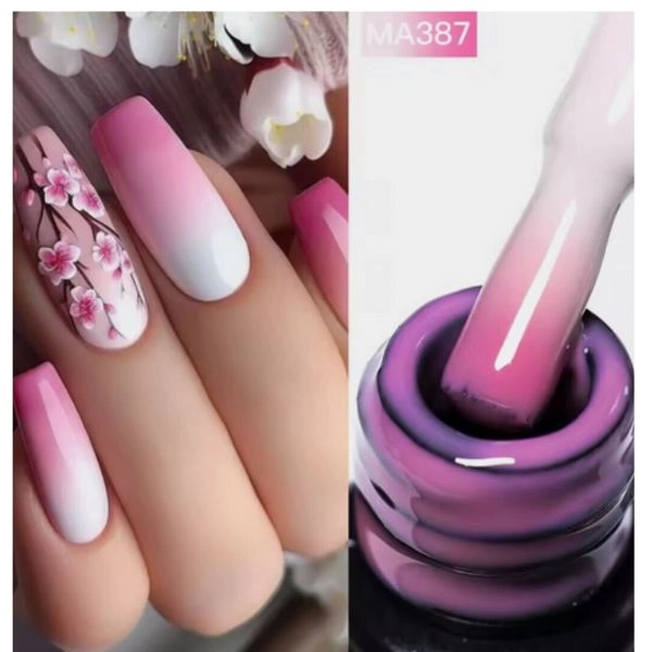 THERMO gel lak - Light Pink/White MA387, 7 ml