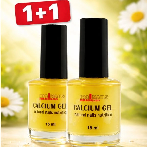 Zpevňovač přírodních nehtů Inginails - Calcium Gel 15ml - AKCE 1+1 ZDARMA