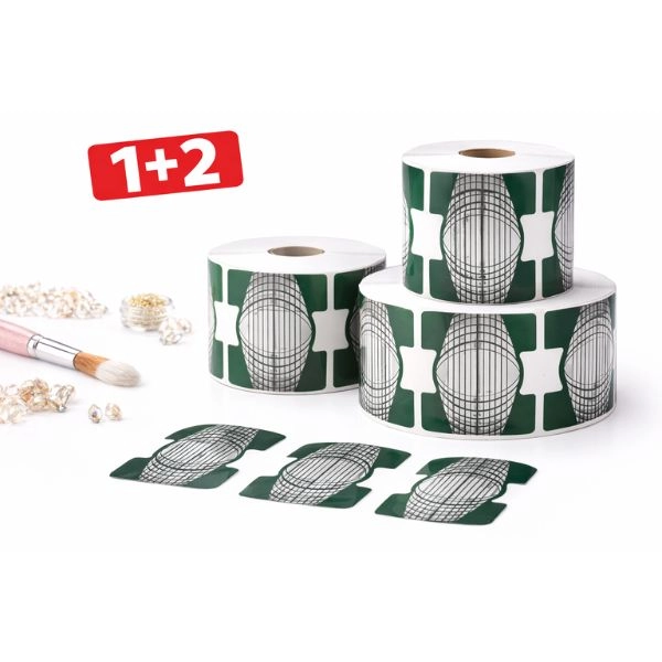 Šablona na nehty - tyrkysová - oblouk 100ks - AKCE 1+2 ZDARMA