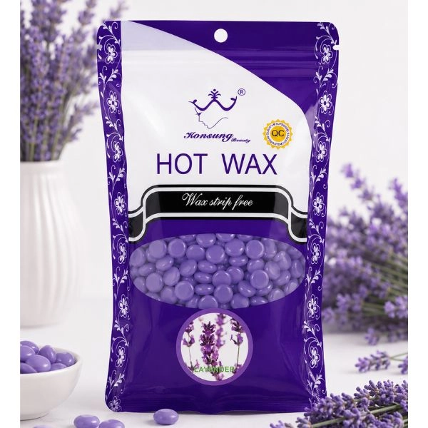 Kosmetický, depilační vosk - perličky – Lavender, 100g