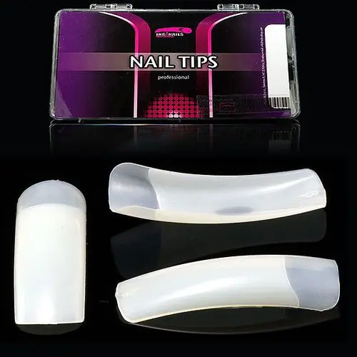 Tipy na nehty Inginails, 200ks box - Cosmo Square Natural, mix 1-10