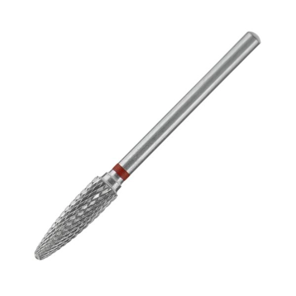 Staleks Pro Expert 4/14 mm kulatý kuželový brusný nástavec, červený