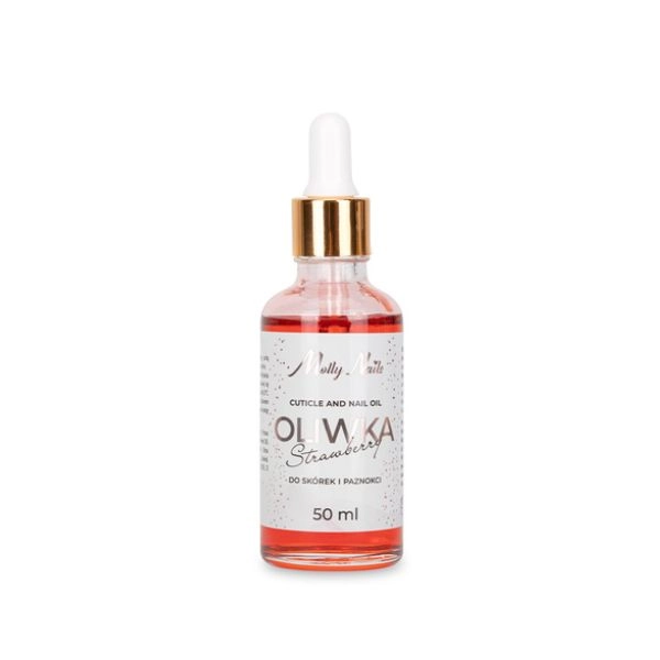 MollyNails Olej na nehtovou kůžičku – Strawberry, 50 ml