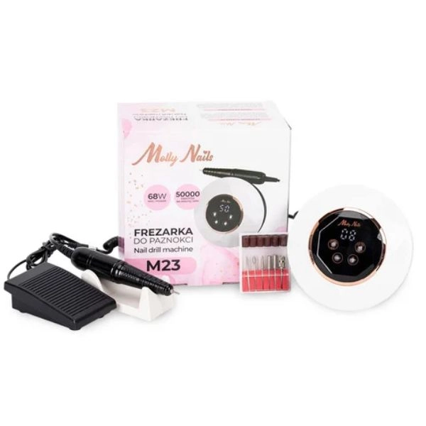 MollyNails 68W bruska na nehty M23, 50 000 ot./min., bílá