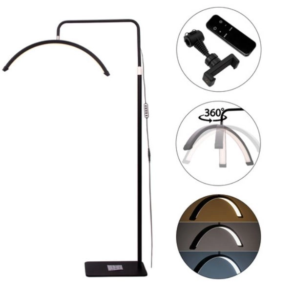Kosmetická oblouková LED lampa 36 W DZM 7X – Moon Light, černá