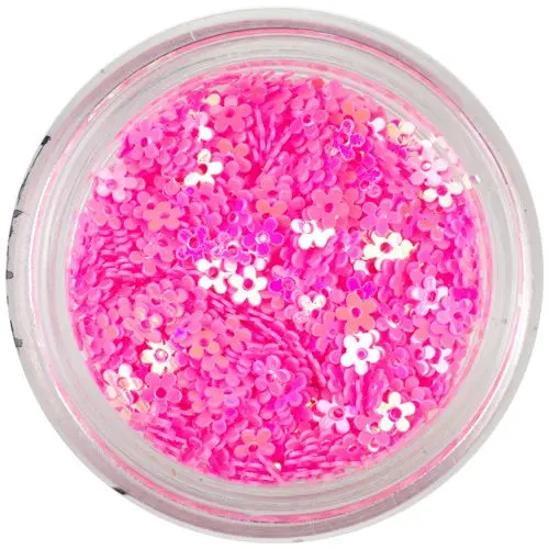 Kvítky s dírkou- růžové