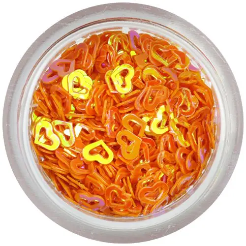 Oranžová srdíčka - obrysy