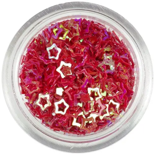 Ozdoba na nehty - tmavě červená hvězdička